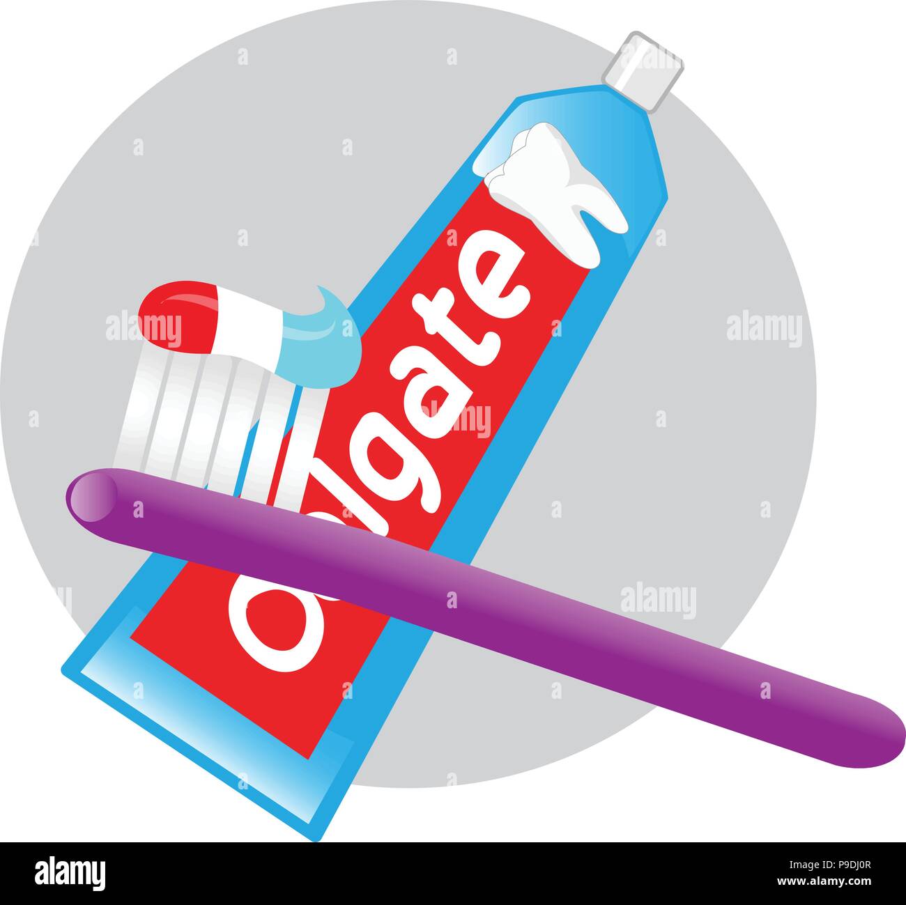 cartoon vector illustration of toothpaste and toothbrush Stock Vector Image & Art Alamy