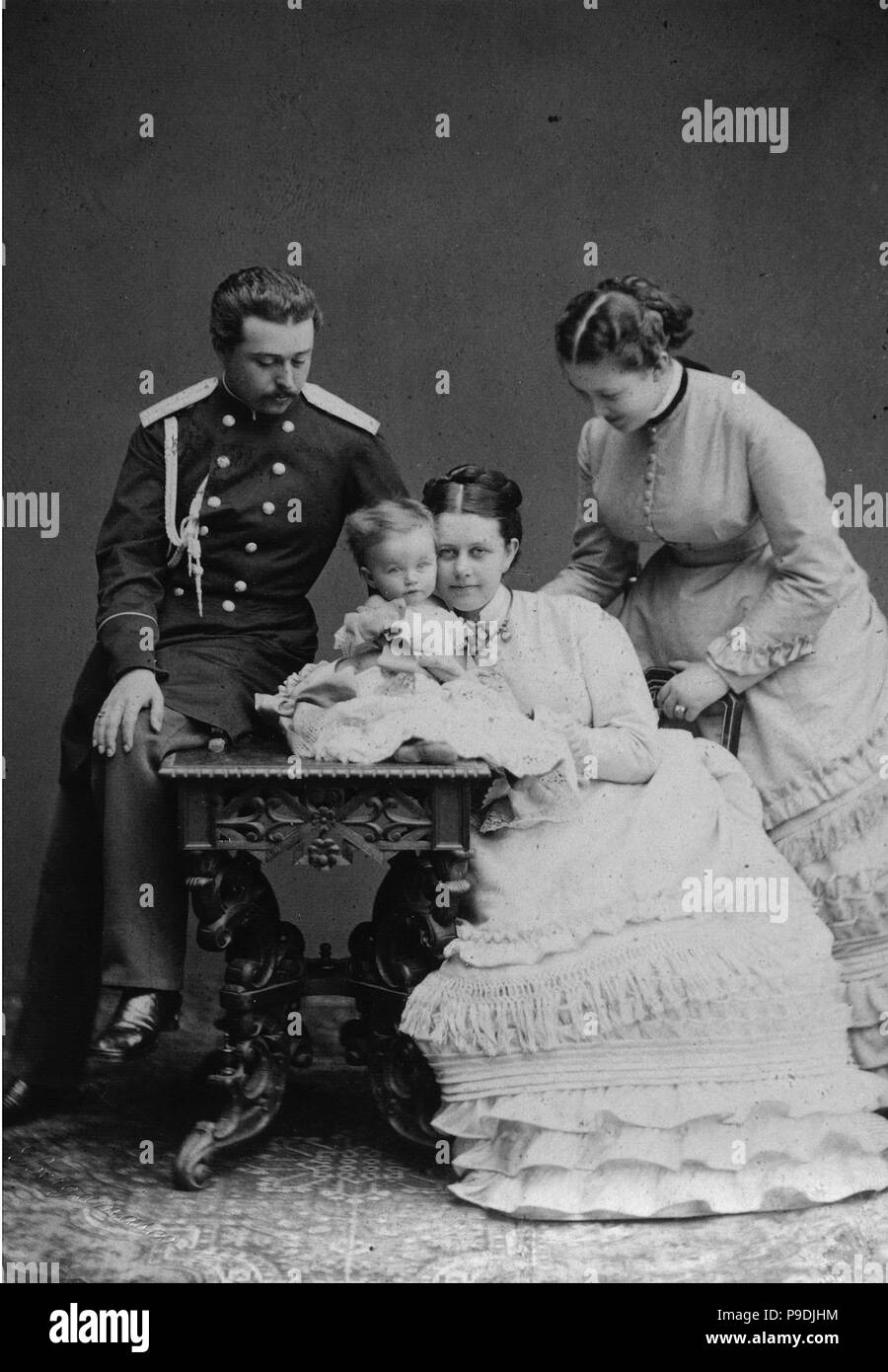 Count Sergei D. Sheremetev (1844—1918) and Countess Ekaterina P. Sheremeteva (1849-1929) with Family. Museum: PRIVATE COLLECTION. Stock Photo