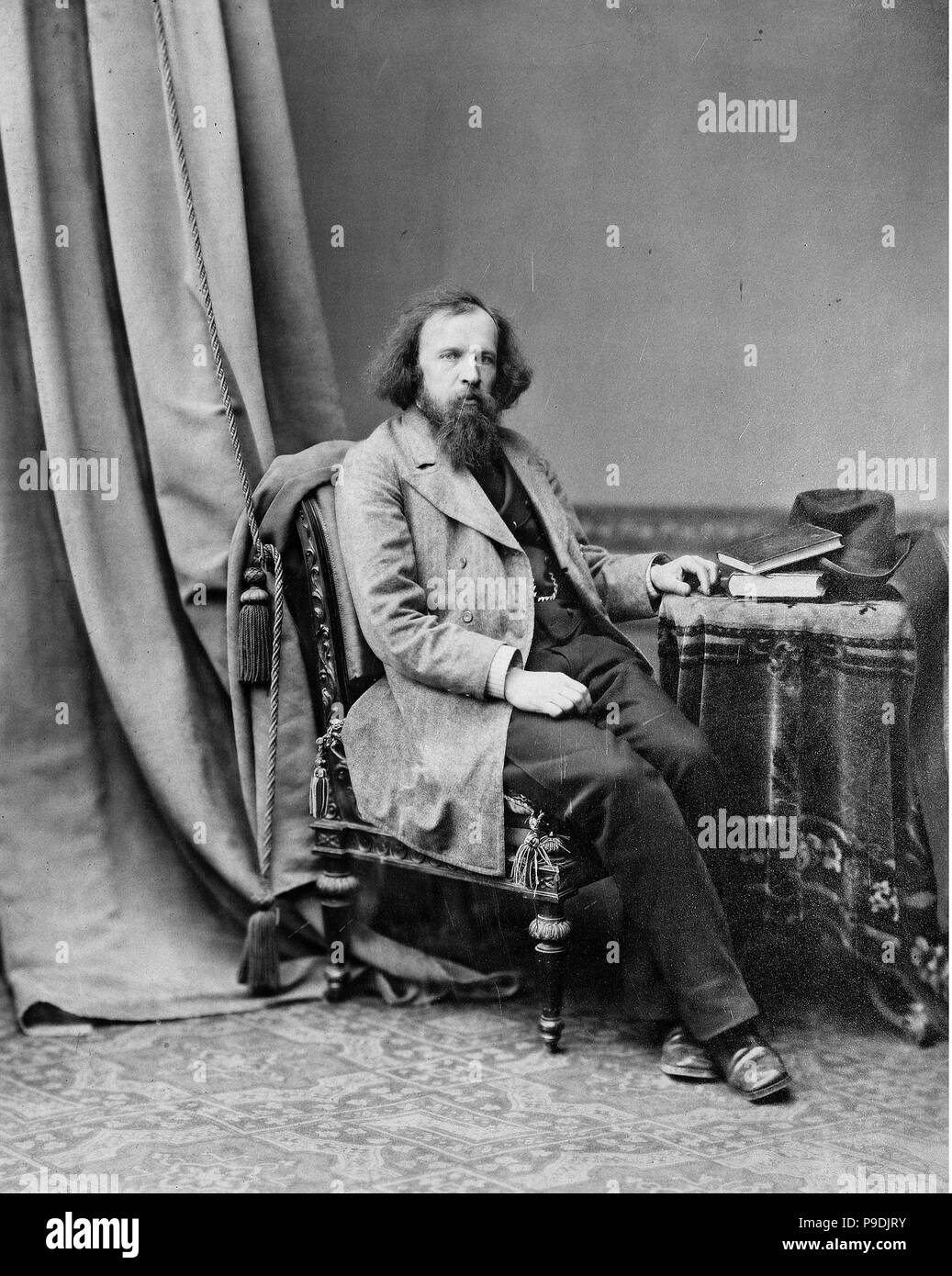 Portrait of the chemist Dmitri Mendeleev (1834-1907). Museum: Museum of Photography History, Nizhni Novgorod. Stock Photo