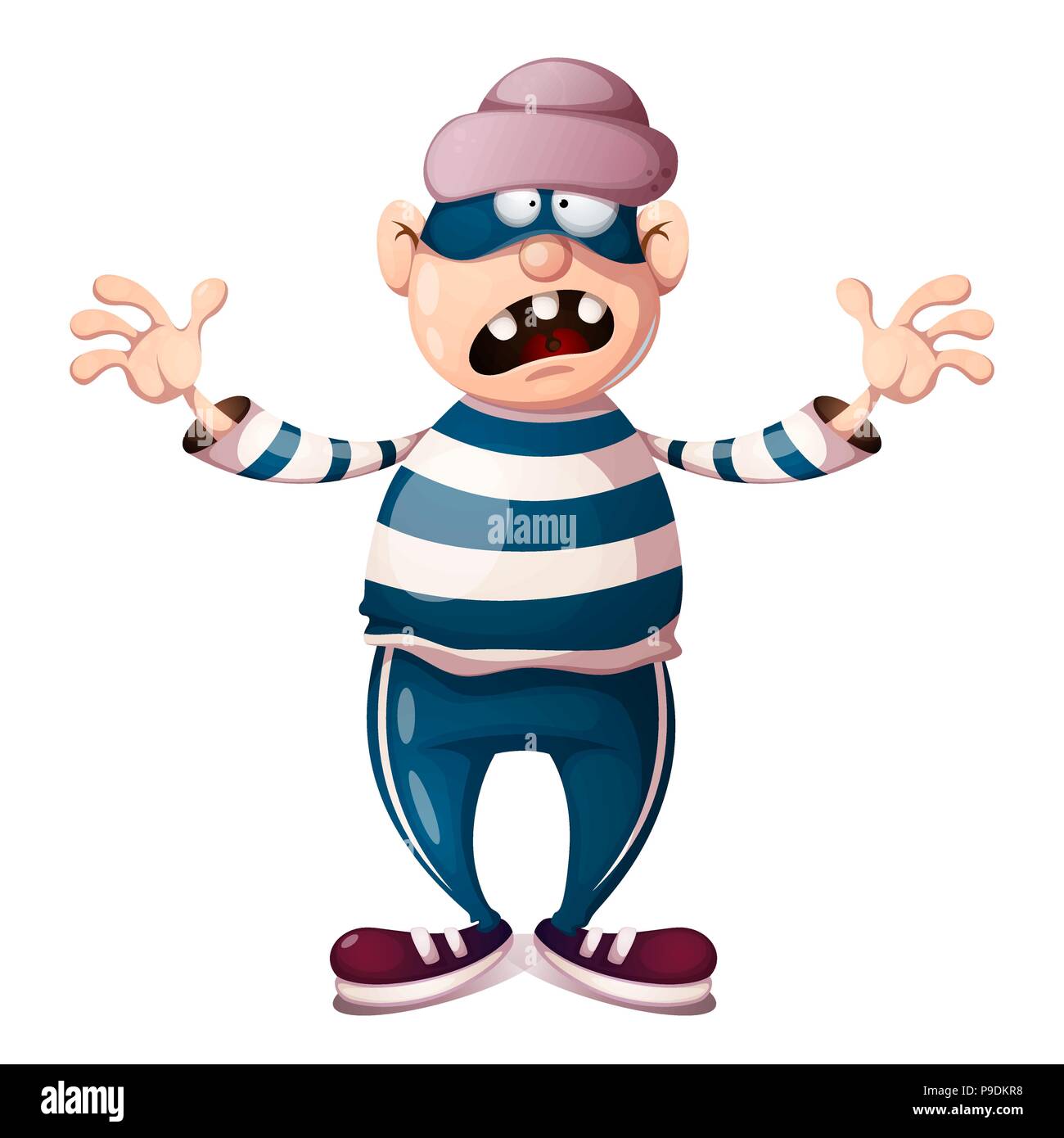 Running thief cartoon illustration hi-res stock photography and images -  Page 2 - Alamy