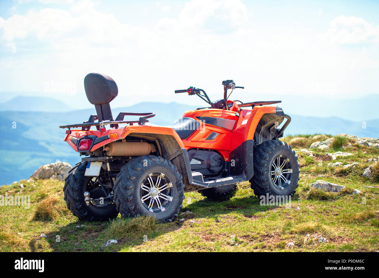 parked atv quad bikes extreme outdoor adventure concept Stock Photo Alamy