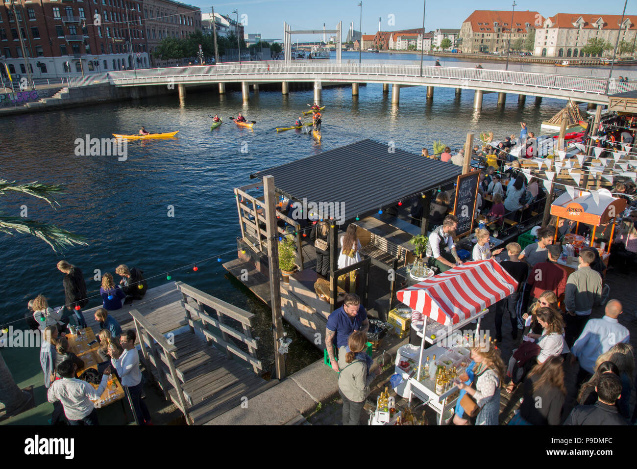 Kayak Bar, Knippels Bridge; Copenhagen; Denmark Stock Photo Alamy