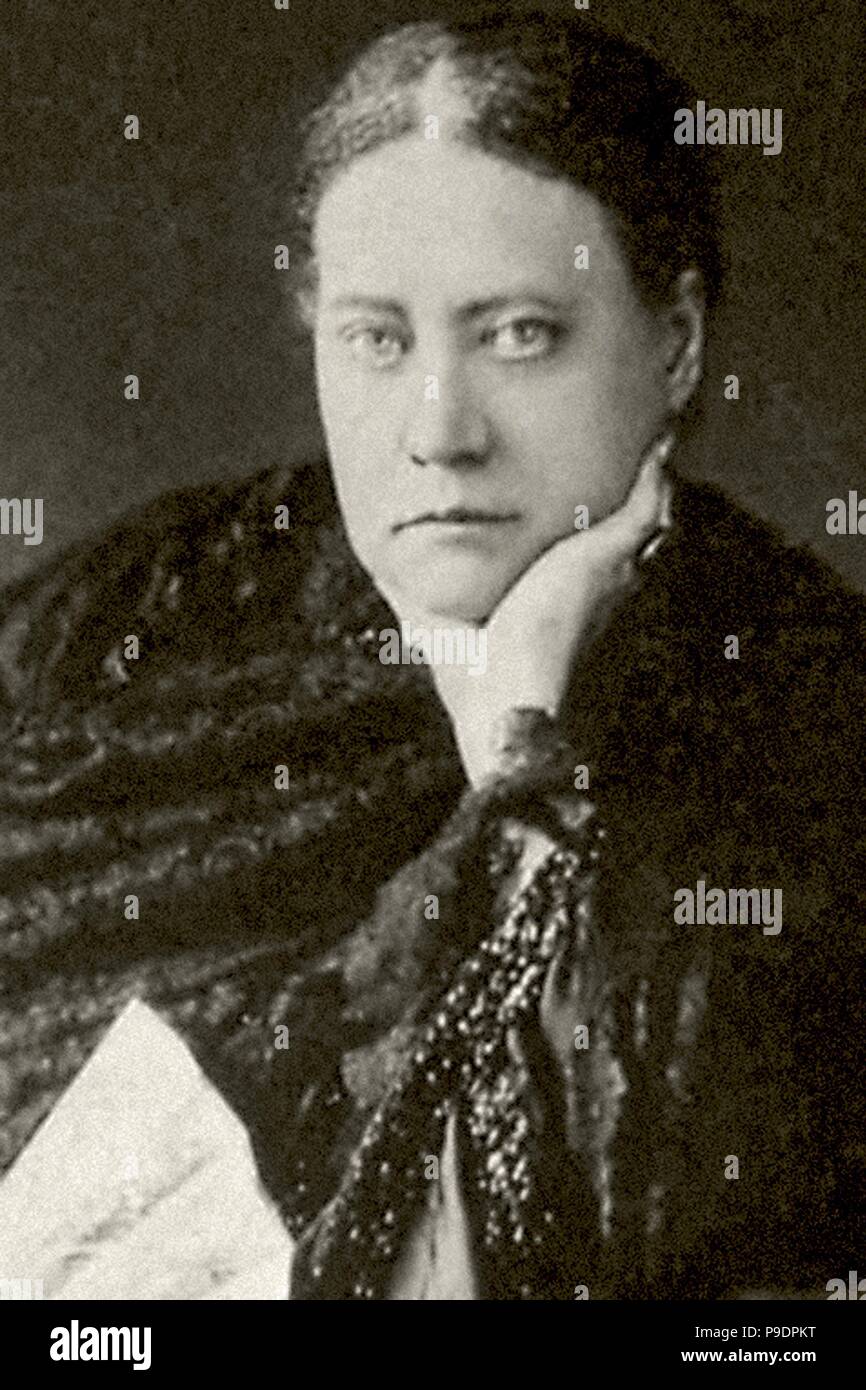 Author and founder of Theosophy Helena Blavatsky (1831-1891). Museum: PRIVATE COLLECTION. Stock Photo