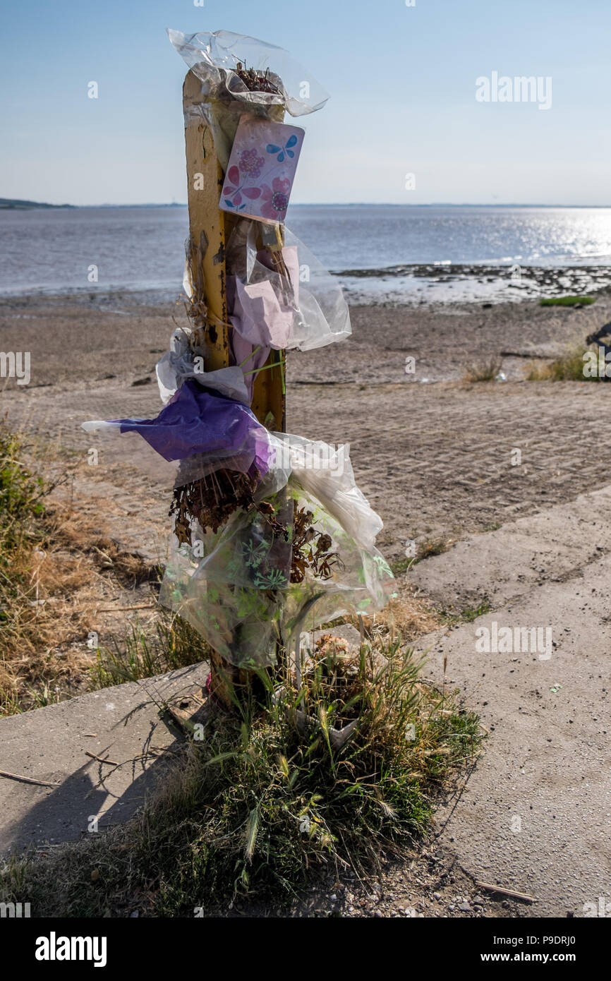 flowers which have passed their best in memory of someone who passed