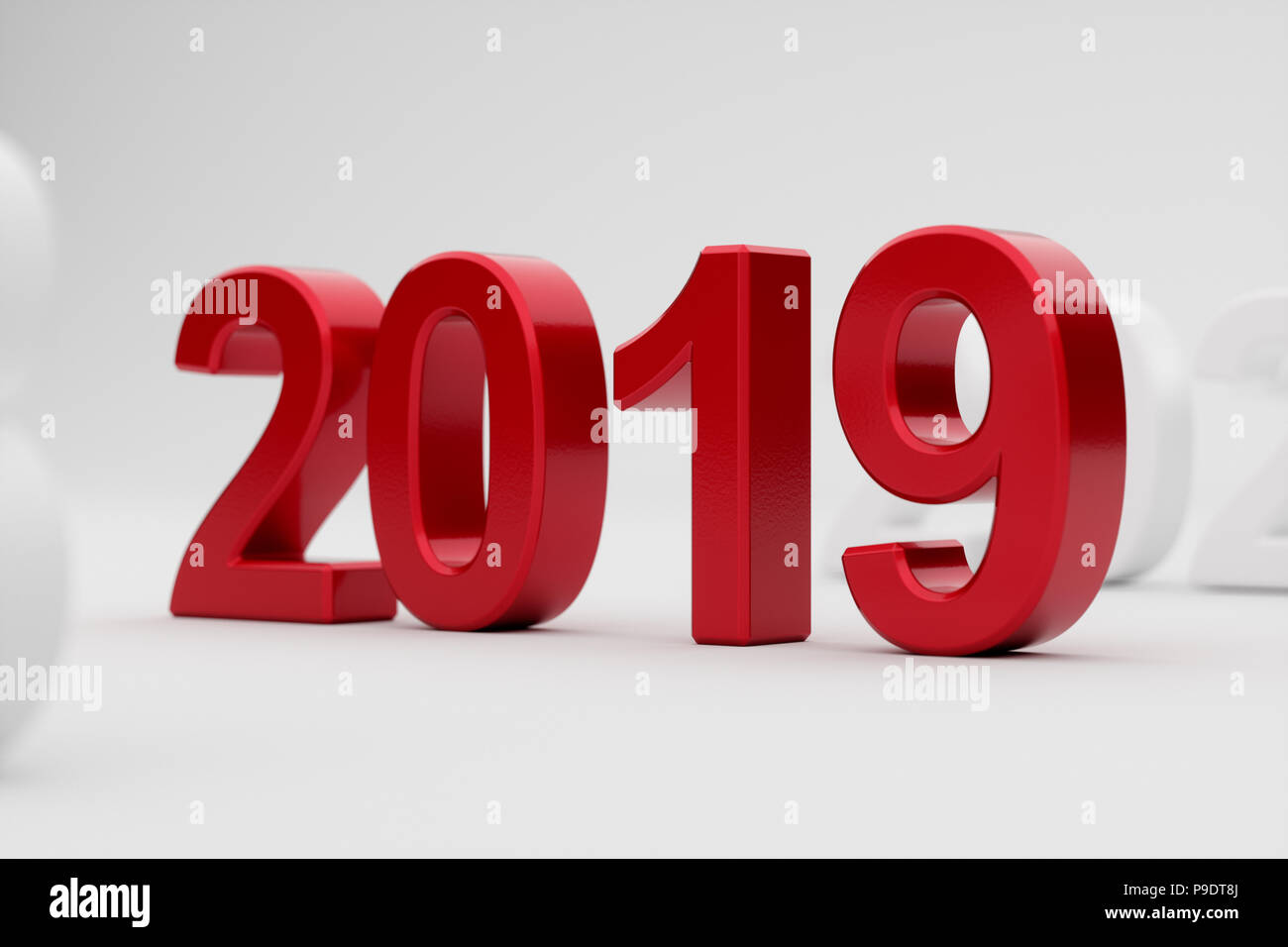 3d Illustration Of 2019 Year On White Background Soft Focus Stock 3d Illustration Of 2019 Year On White Background Soft Focus Stock