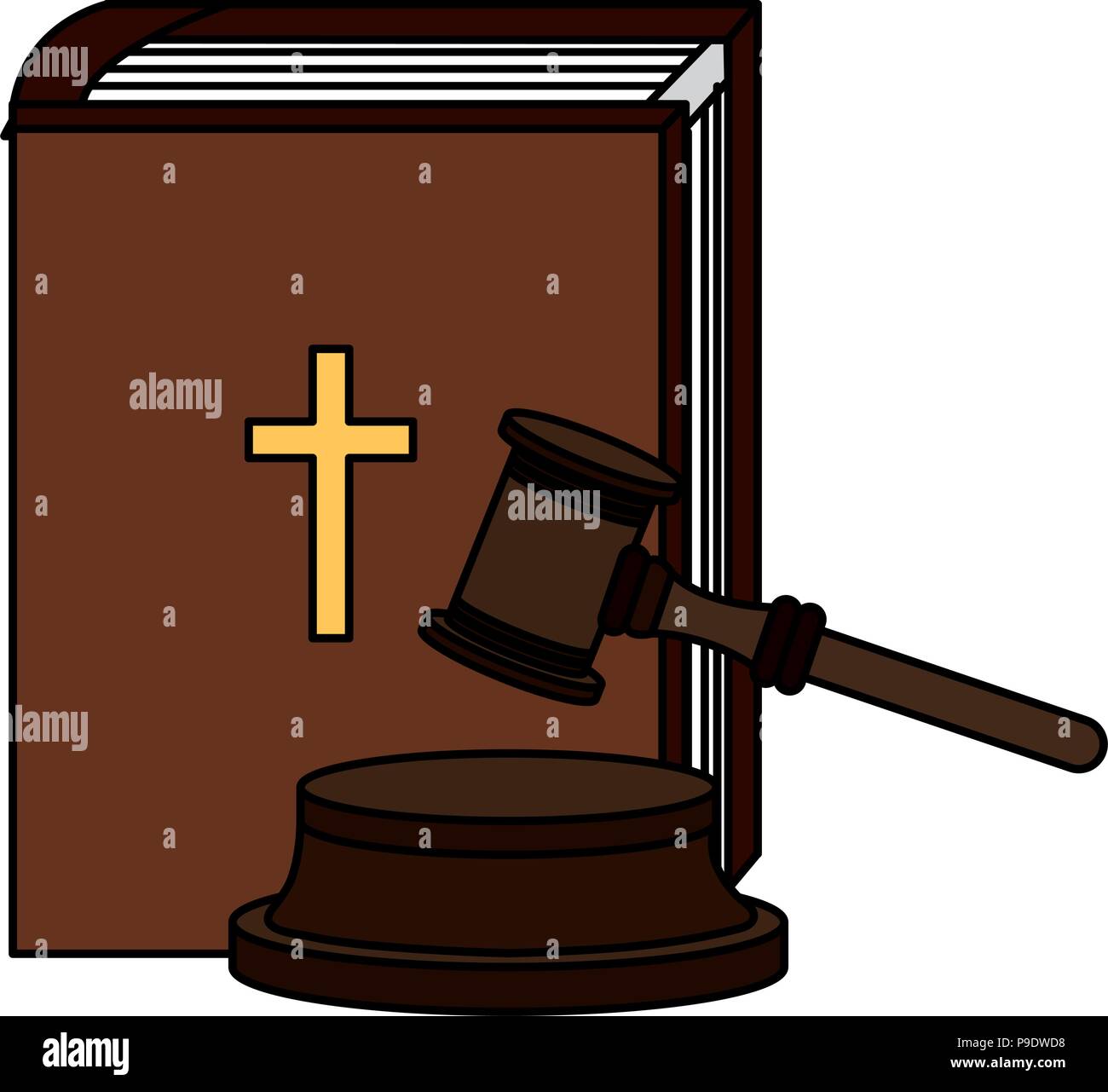 Justice Hammer With Holy Bible Stock Vector Image & Art - Alamy
