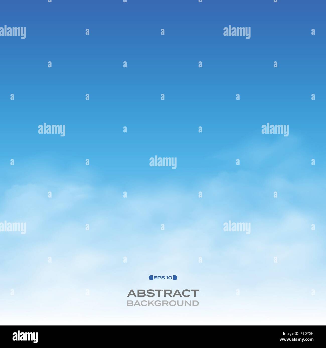 Abstract of realistic clouds on blue sky background, illustration