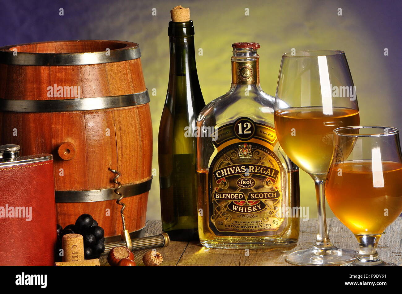 Wine and whisky photo concept Stock Photo - Alamy