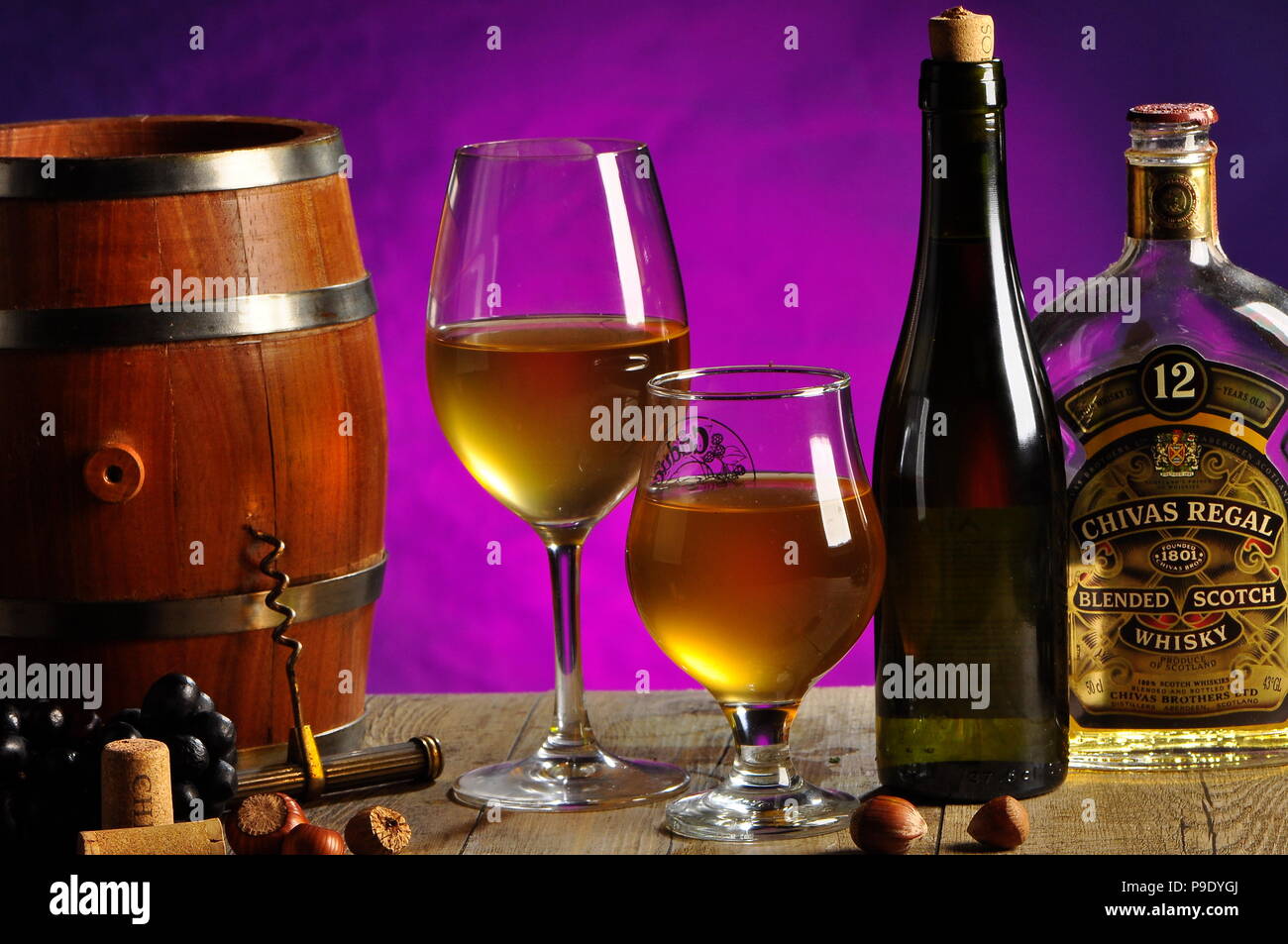 Wine and whisky photo concept Stock Photo Alamy