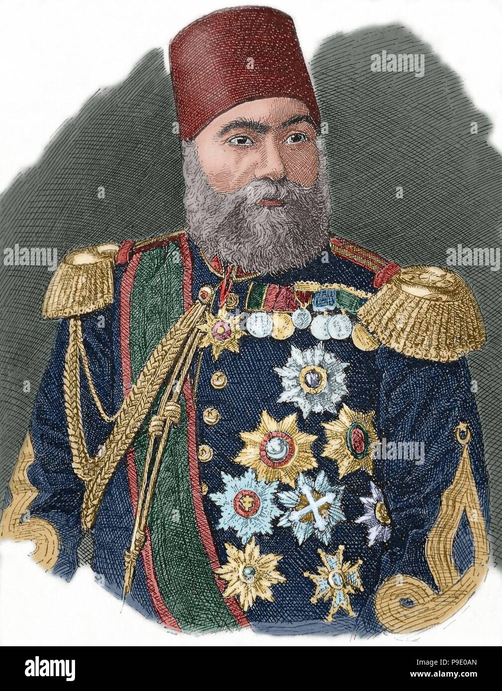 Osman Nuri Pasha, also Gazi Osman Pasha (18321900). Ottoman Turkish
