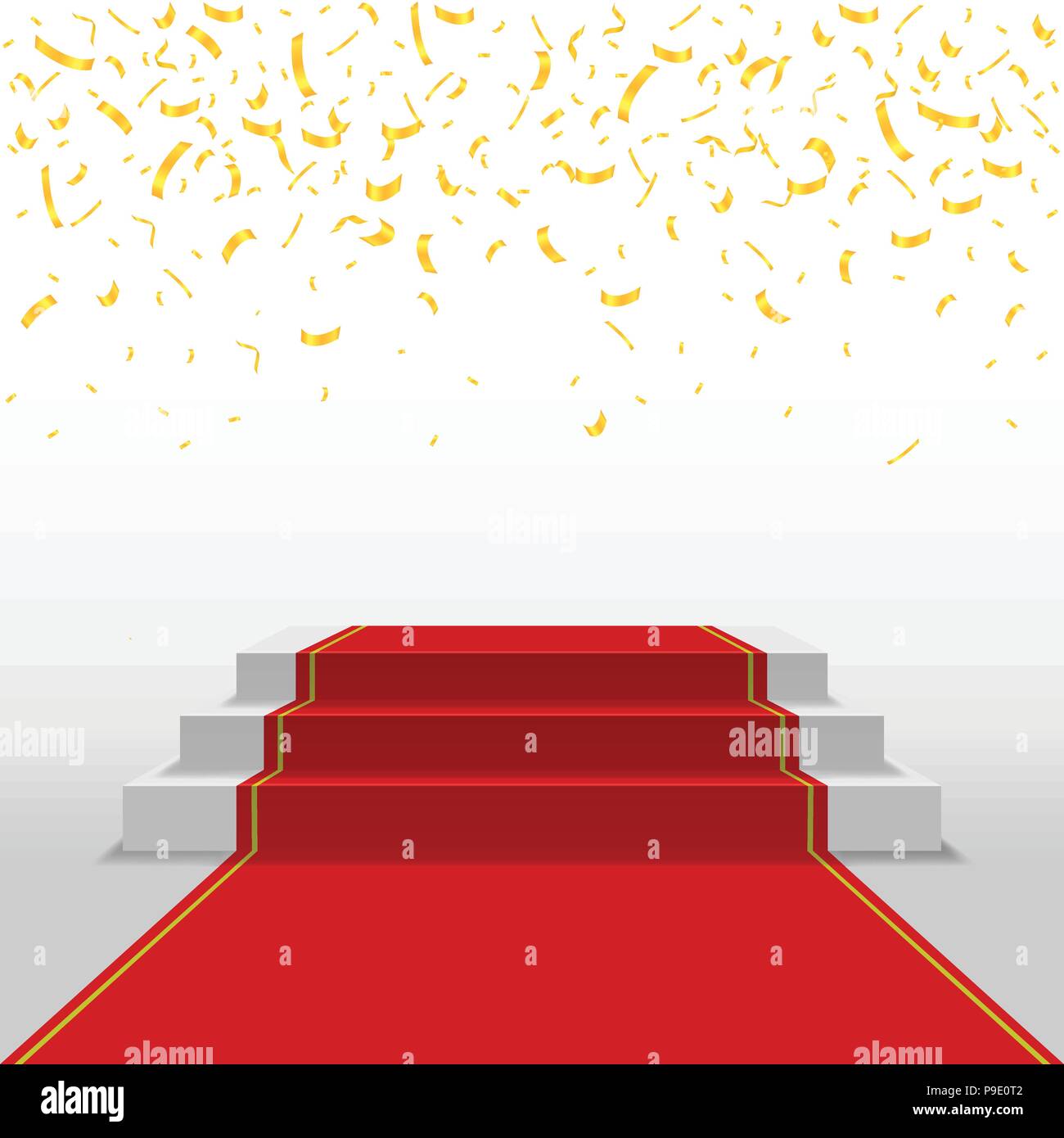 Golden confetti background Stock Vector