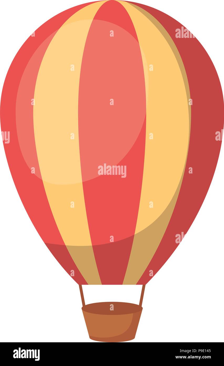 hot air balloon icon over white background, vector illustration Stock ...