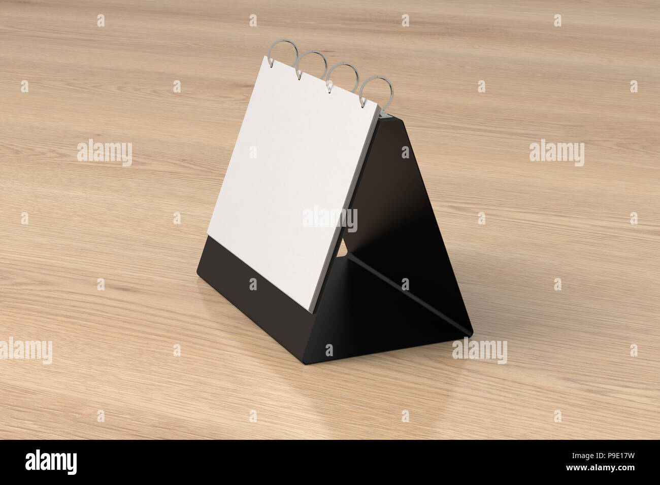 Blank landscape table top flip chart easel binder or calendar mockup