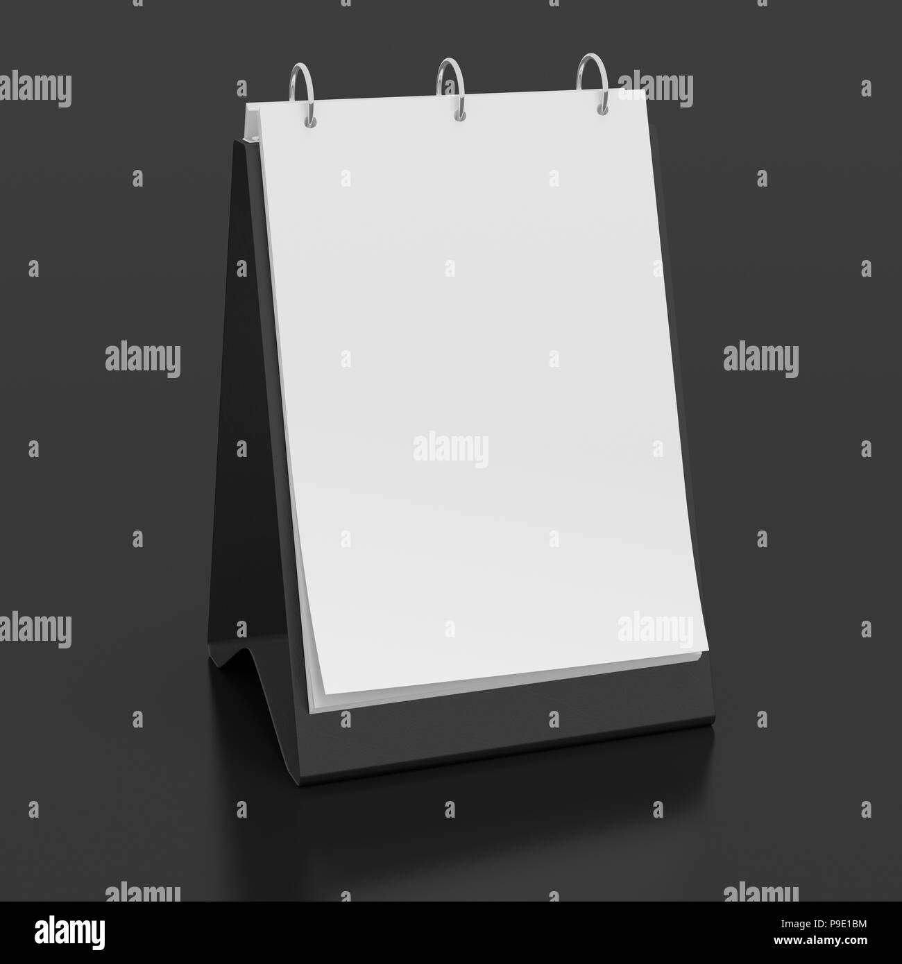 Blank portrait table top flip chart easel binder or calendar mockup