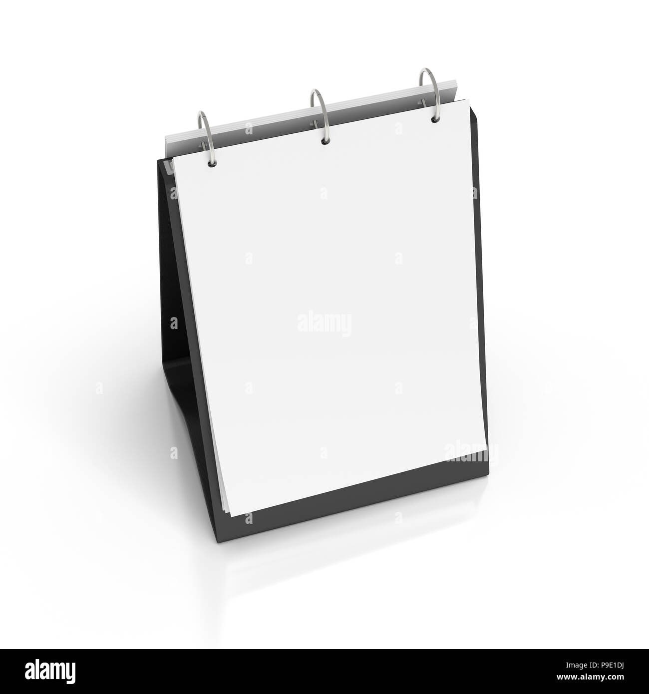 Blank portrait table top flip chart easel binder or calendar mockup