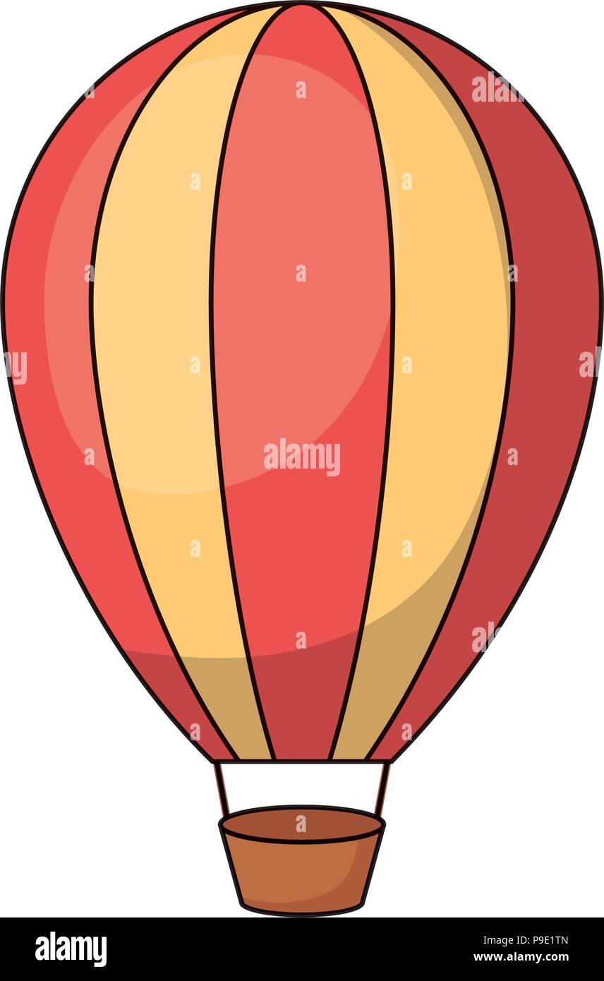 hot air balloon icon over white background, vector illustration Stock ...