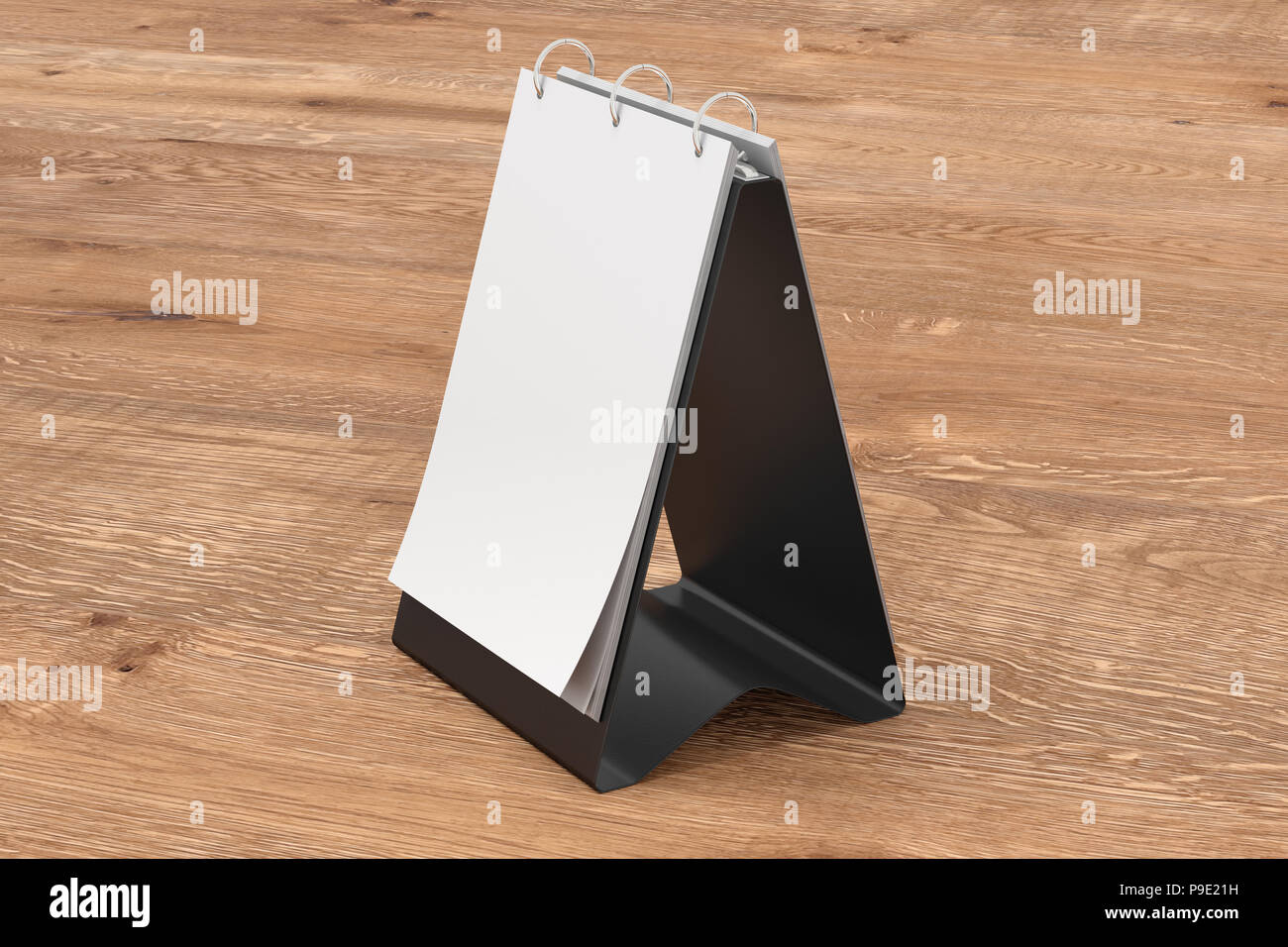 Blank portrait table top flip chart easel binder or calendar mockup