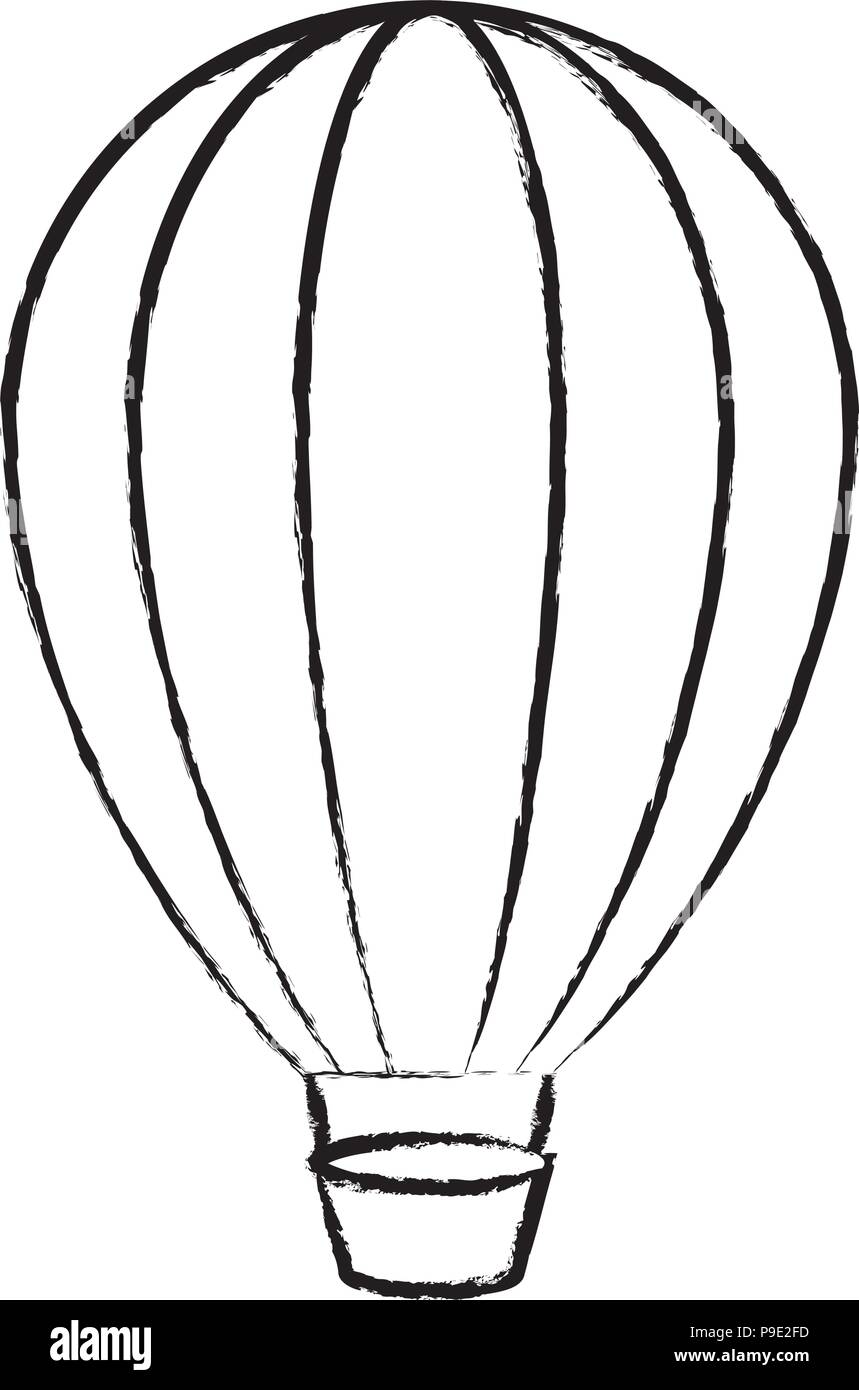 hot air balloon icon over white background, vector illustration Stock ...