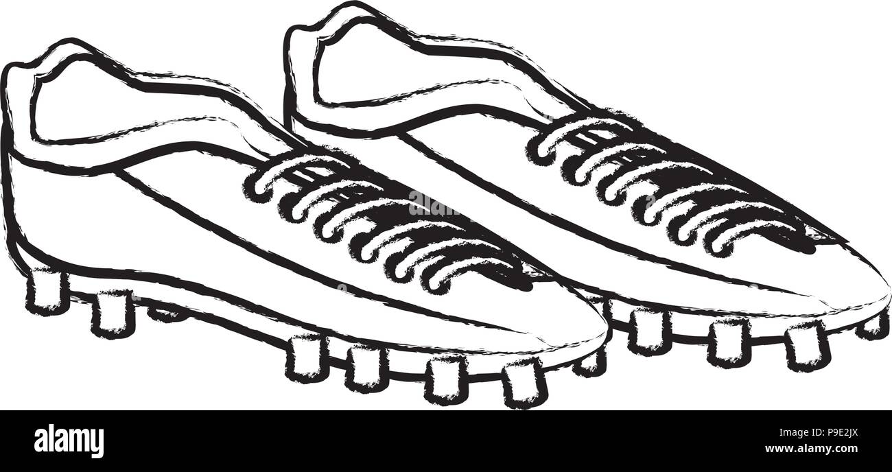 Football cleats icon over white background, vector illustration Stock Vector