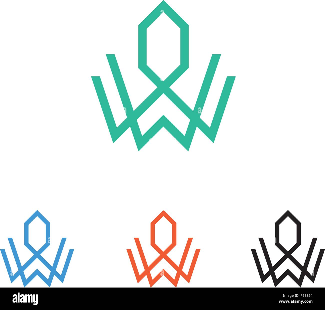 W Initial Letter Business Financial Symbol Stock Vector Image Art Alamy