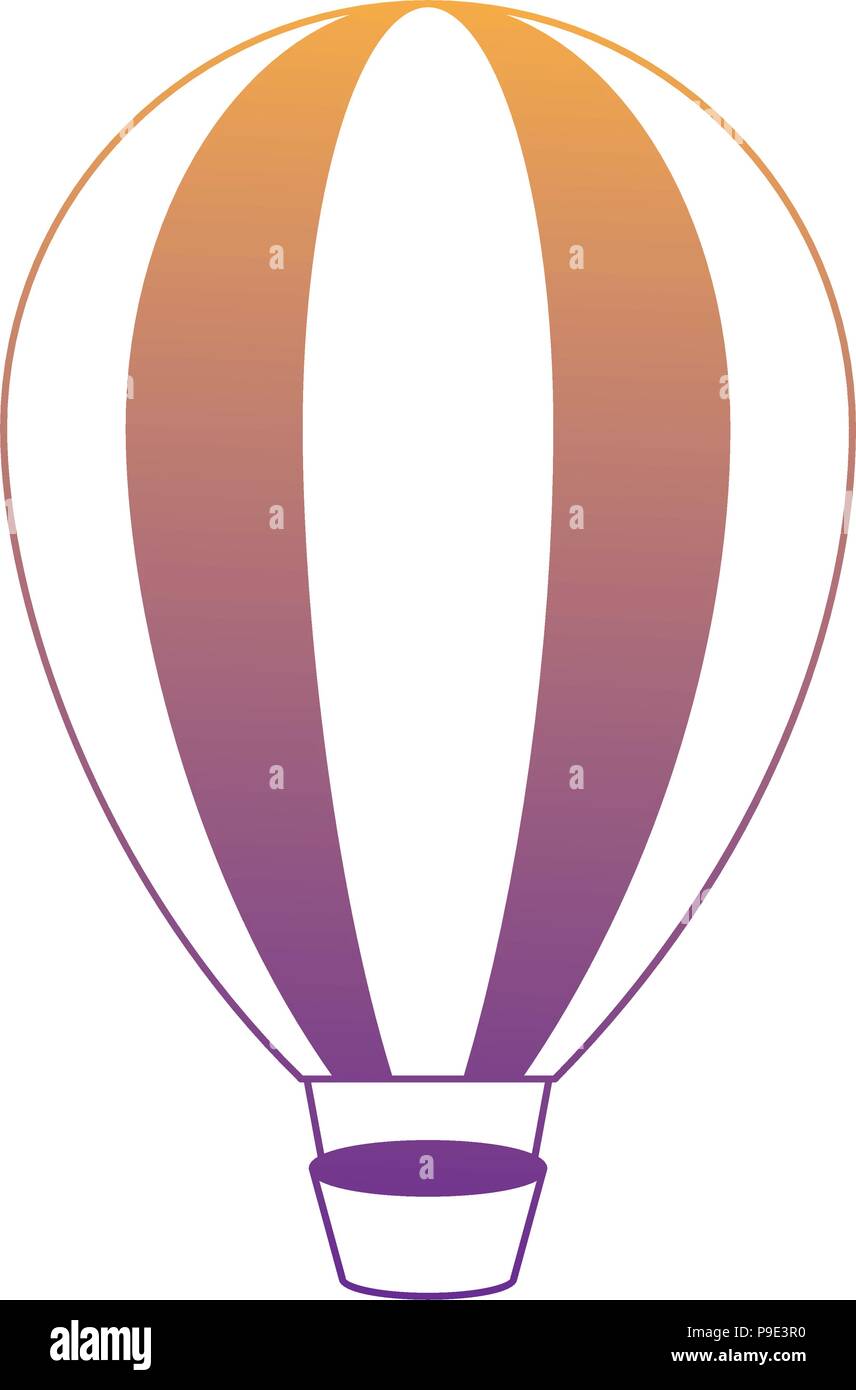 hot air balloon icon over white background, vector illustration Stock ...