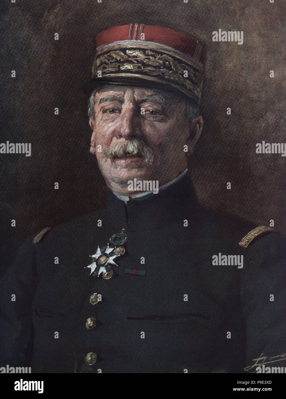 Louis Ernest de Maud'huy (1857-1921), general francés durante la Primera Guerra Mundial. Grabado de 1923. Stock Photo