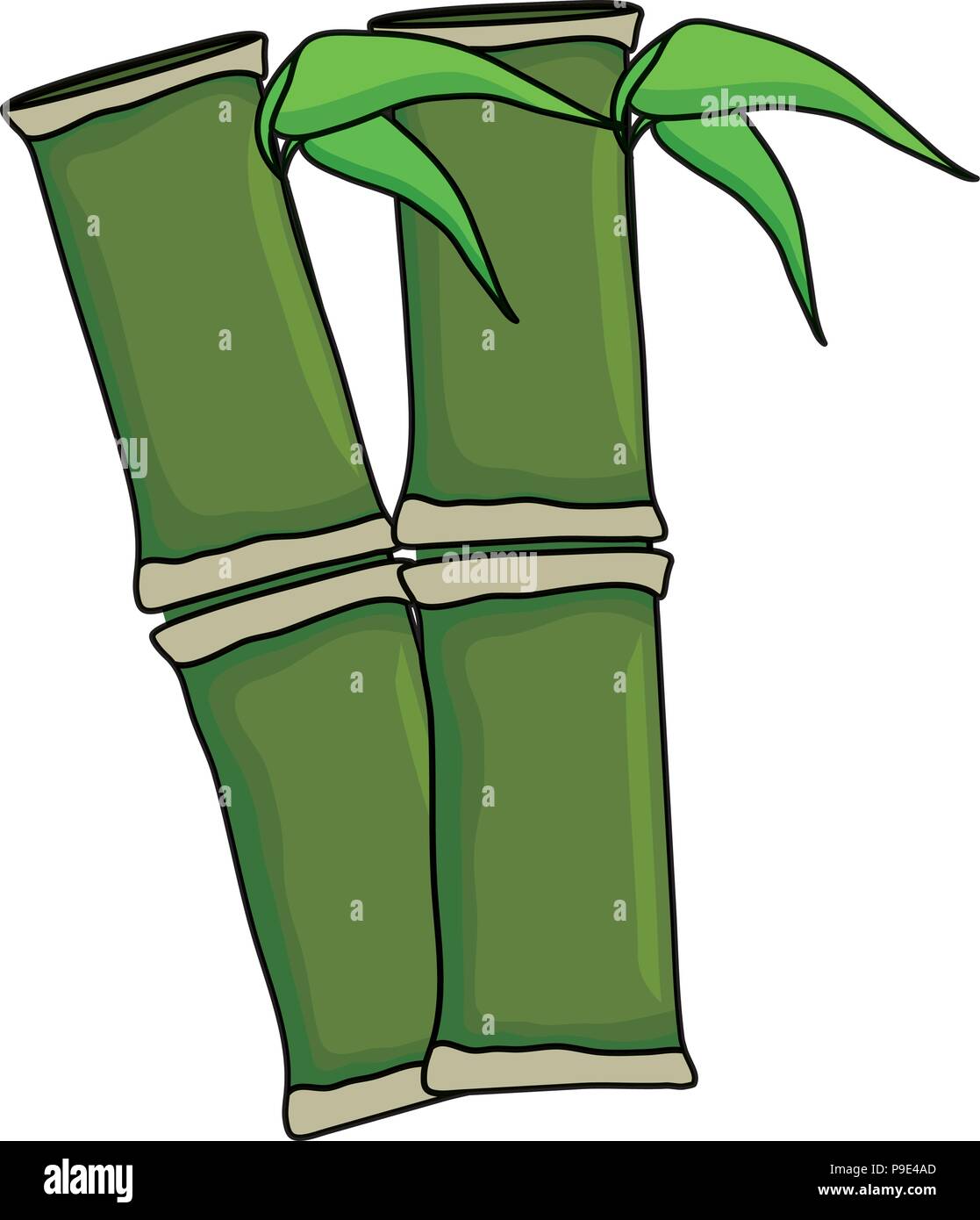 bamboo sticks icon over white background, vector illustration Stock