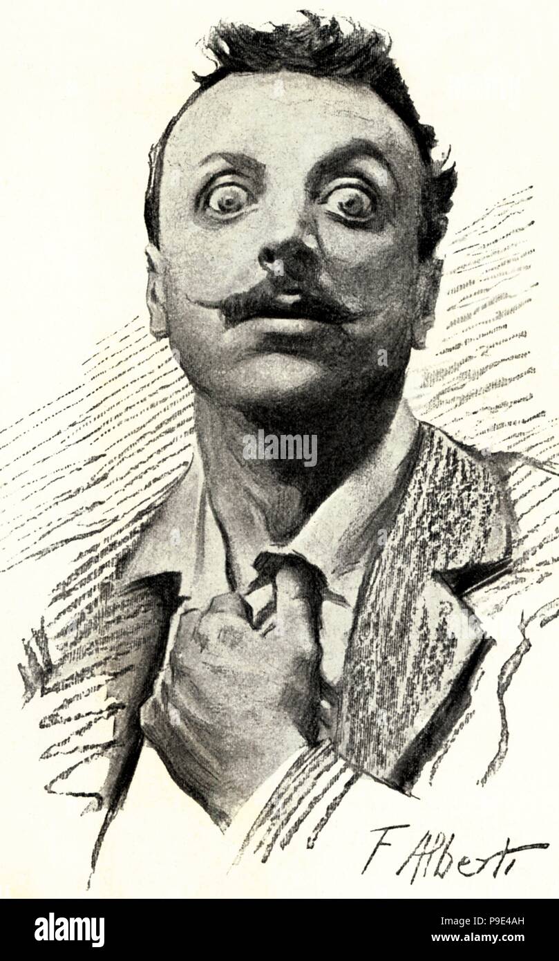 Ermete Zacconi (1857-1948), actor italiano. Grabado de 1901. Stock Photo