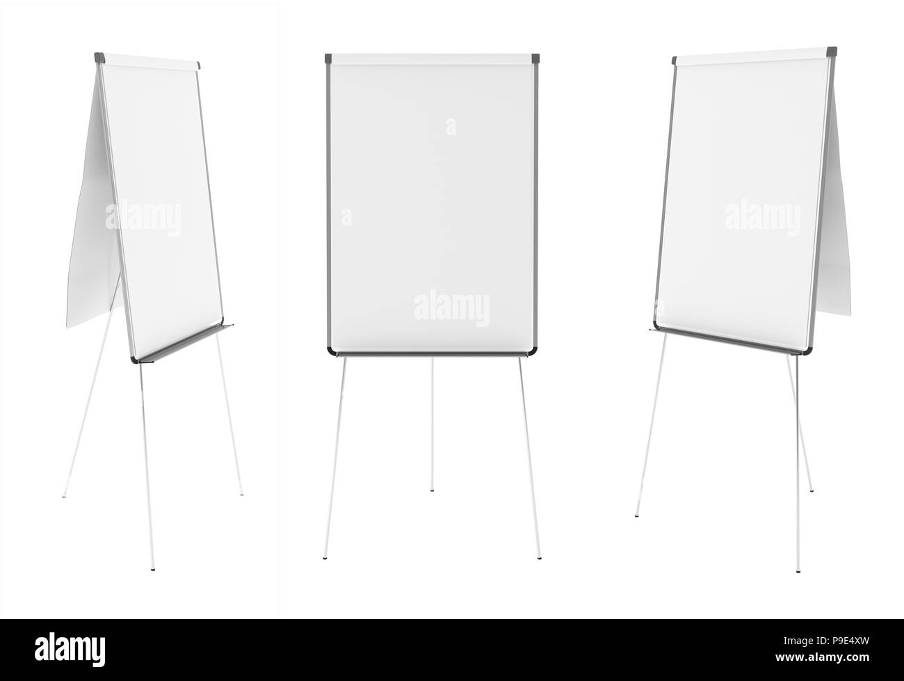 Set of blank flip chart isolated on white background Stock Photo Alamy