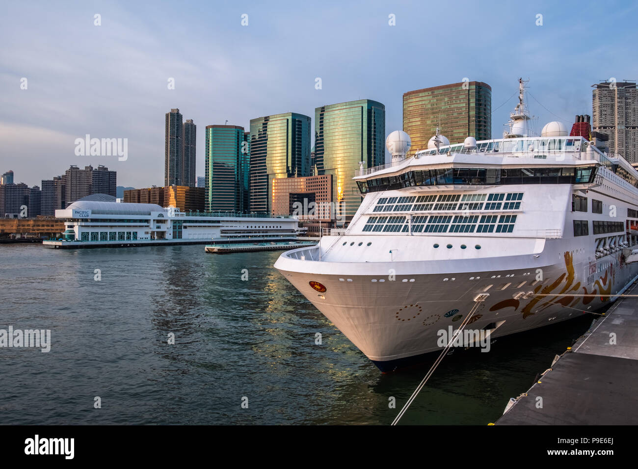 Ocean Terminal, Victoria Harbour, Hong Kong   - July 11, 2018 : Ocean Terminal  is a cruise terminal and shopping centre located on Canton Road in Tsi Stock Photo