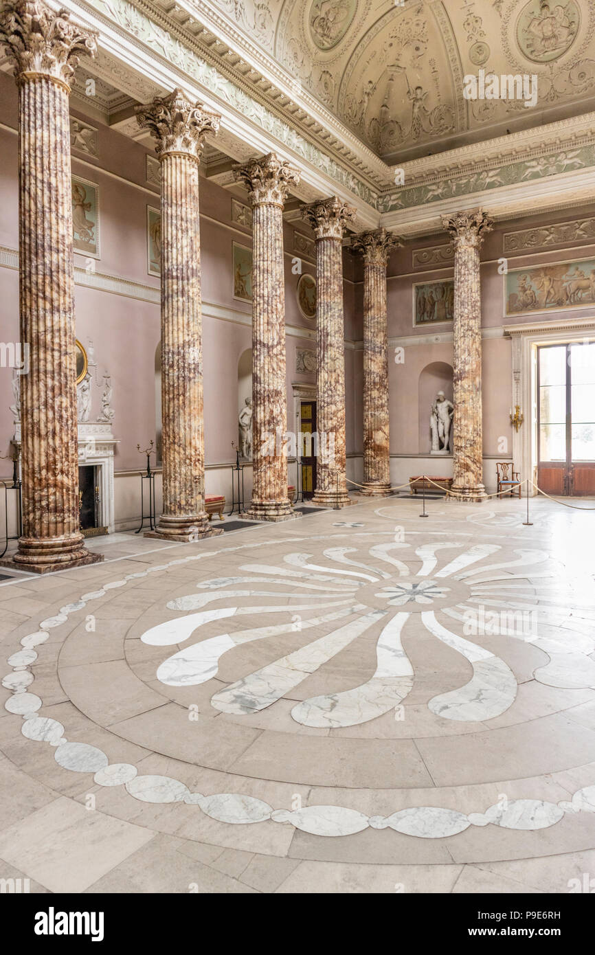 The Marble Hall at Kedleston Hall, Derbyshire UK Stock Photo Alamy