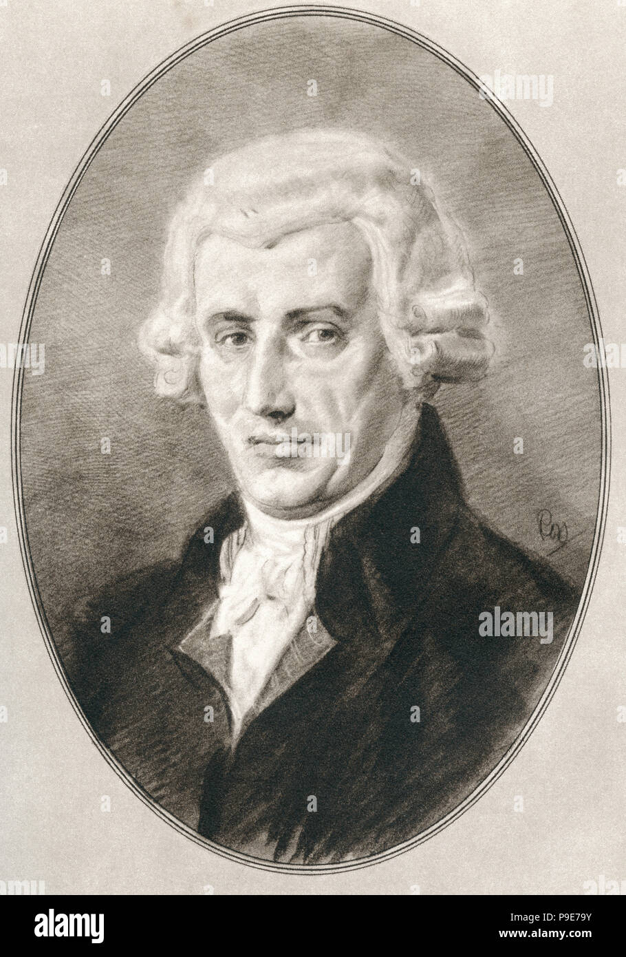 (Franz) Joseph Haydn, 1732 – 1809.  Austrian composer of the Classical period.  Illustration by Gordon Ross, American artist and illustrator (1873-1946), from Living Biographies of Great Composers. Stock Photo