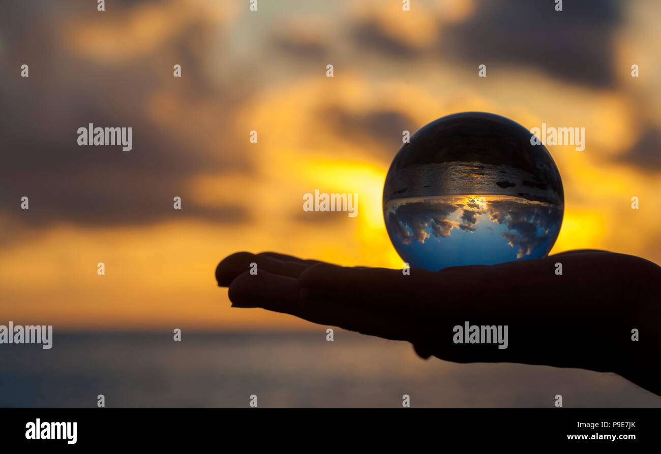 Glass ball distortion hi-res stock photography and images - Alamy