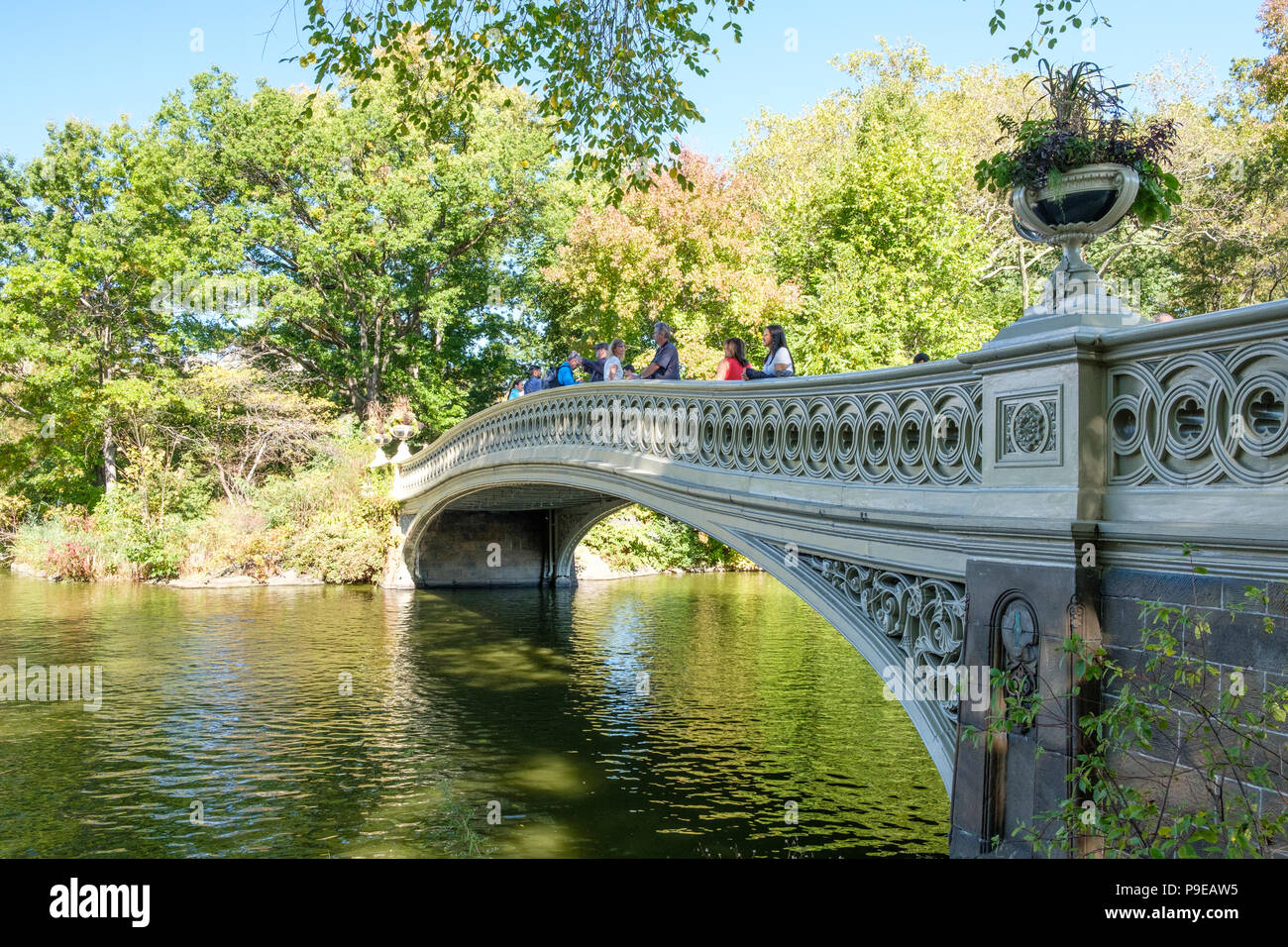 Bow Bridge Central park New York USA Stock Photo