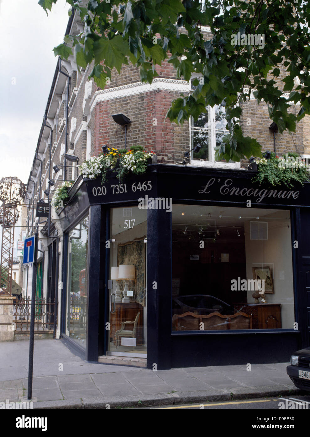 Exterior of an town apartment above a shop Stock Photo Alamy
