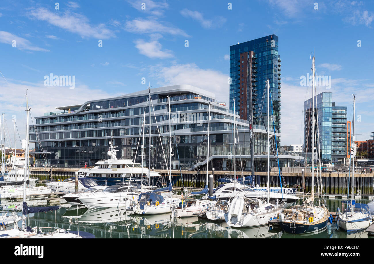 Southampton Harbour Hotel, in Ocean Village Southampton. Southampton only 5 star hotel Stock