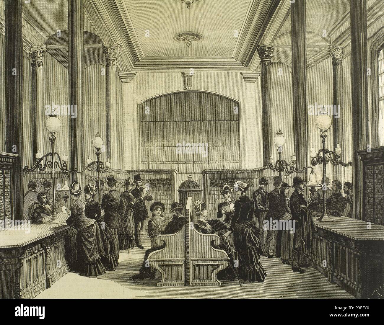 France. Paris. Post office and Telegraph. Poste Restante (remainder