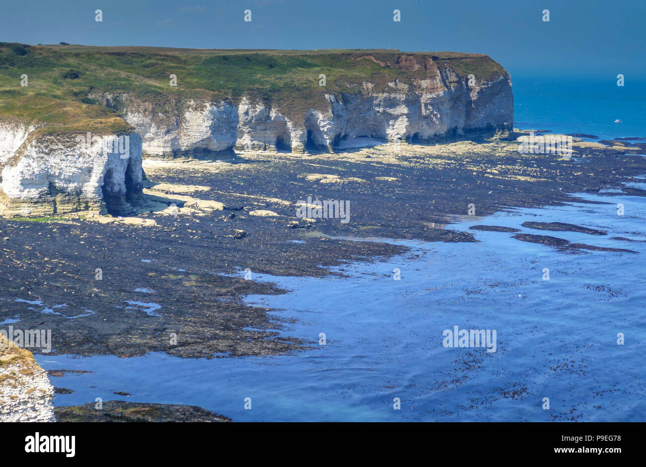 Summer weather at Flamborough Head, Easy Yorkshire Stock Photo