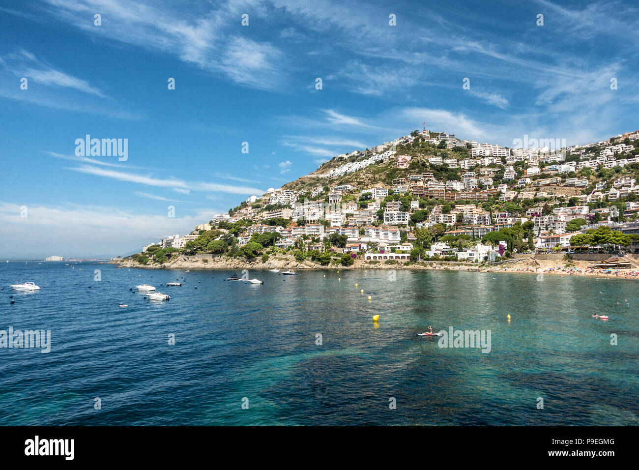 Canyelles Roses on Cape Creus Costa Brava Stock Photo