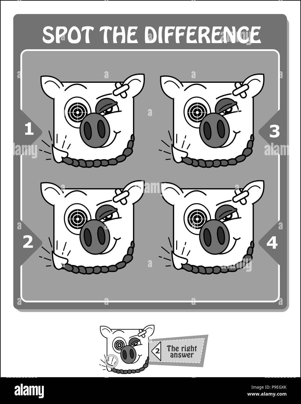Black And White Spot The Difference Puzzle Sheets Spot The