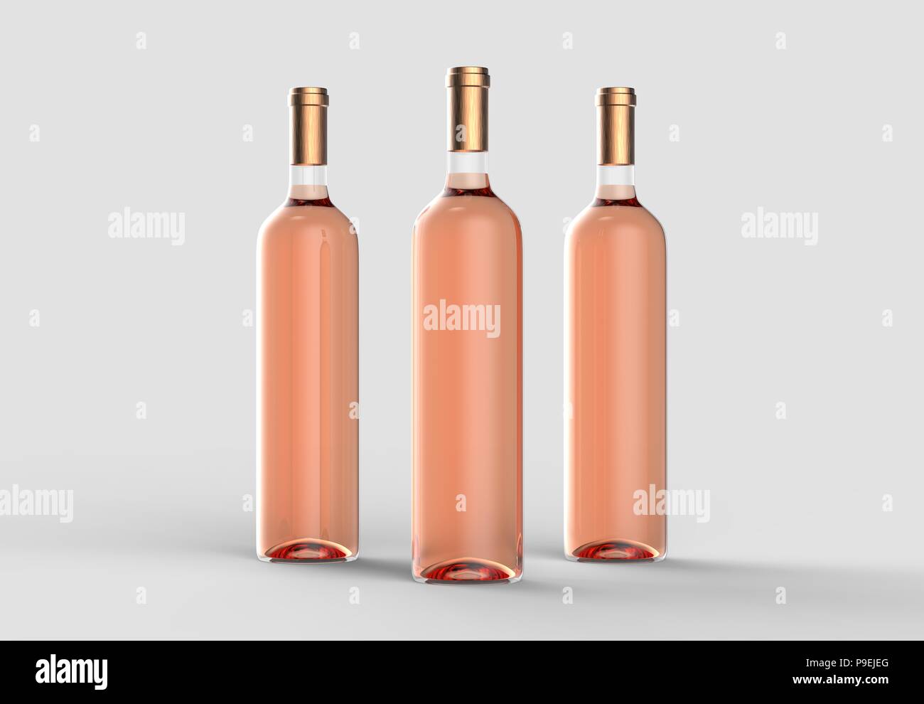 Download Rose Wine Bottle Without Label High Resolution Stock Photography And Images Alamy