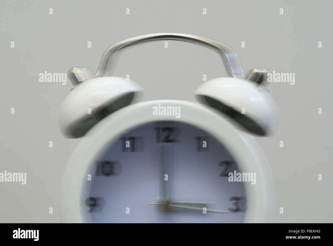 Ringing Alarm Clock with Blurred Motion Stock Photo Alamy