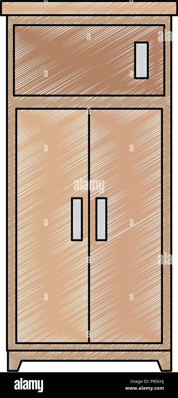 office boockcase wooden empty Stock Vector
