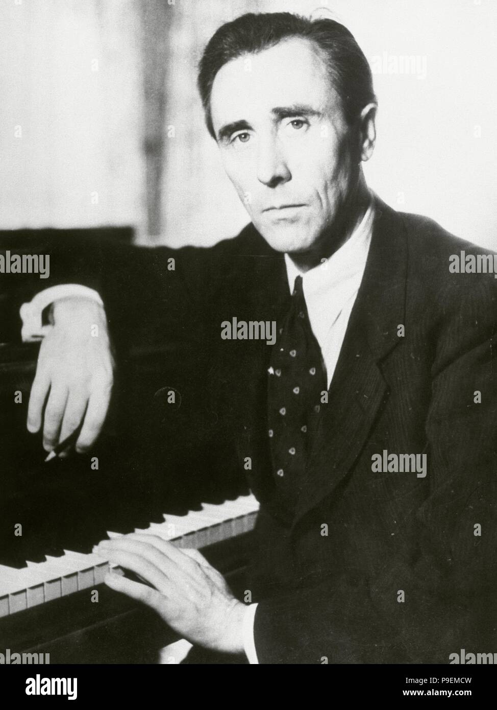 Werner Egk (1901-1983). German composer and conductor. Portrait. Photography. Stock Photo