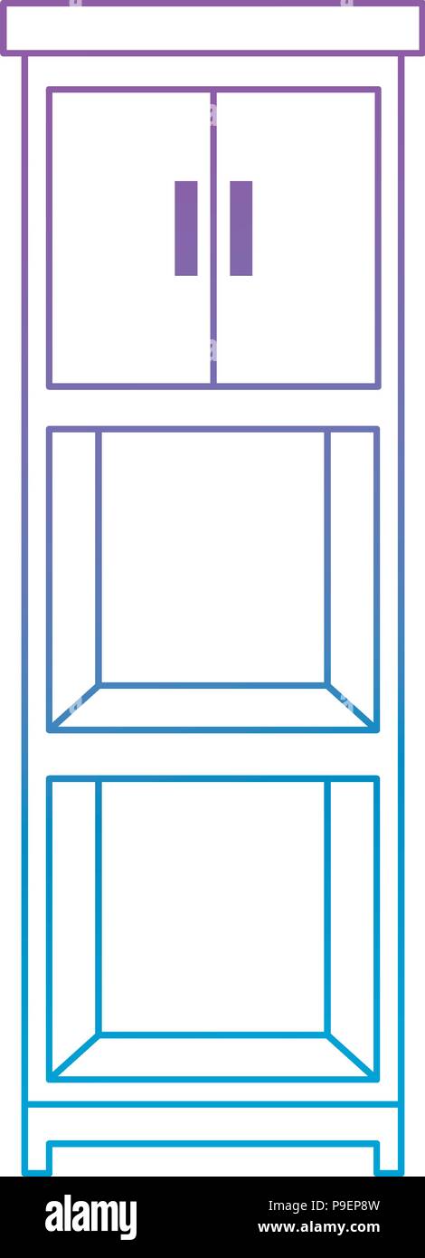 office boockcase wooden empty Stock Vector