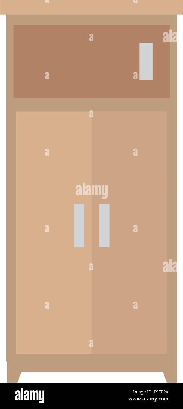 office boockcase wooden empty Stock Vector