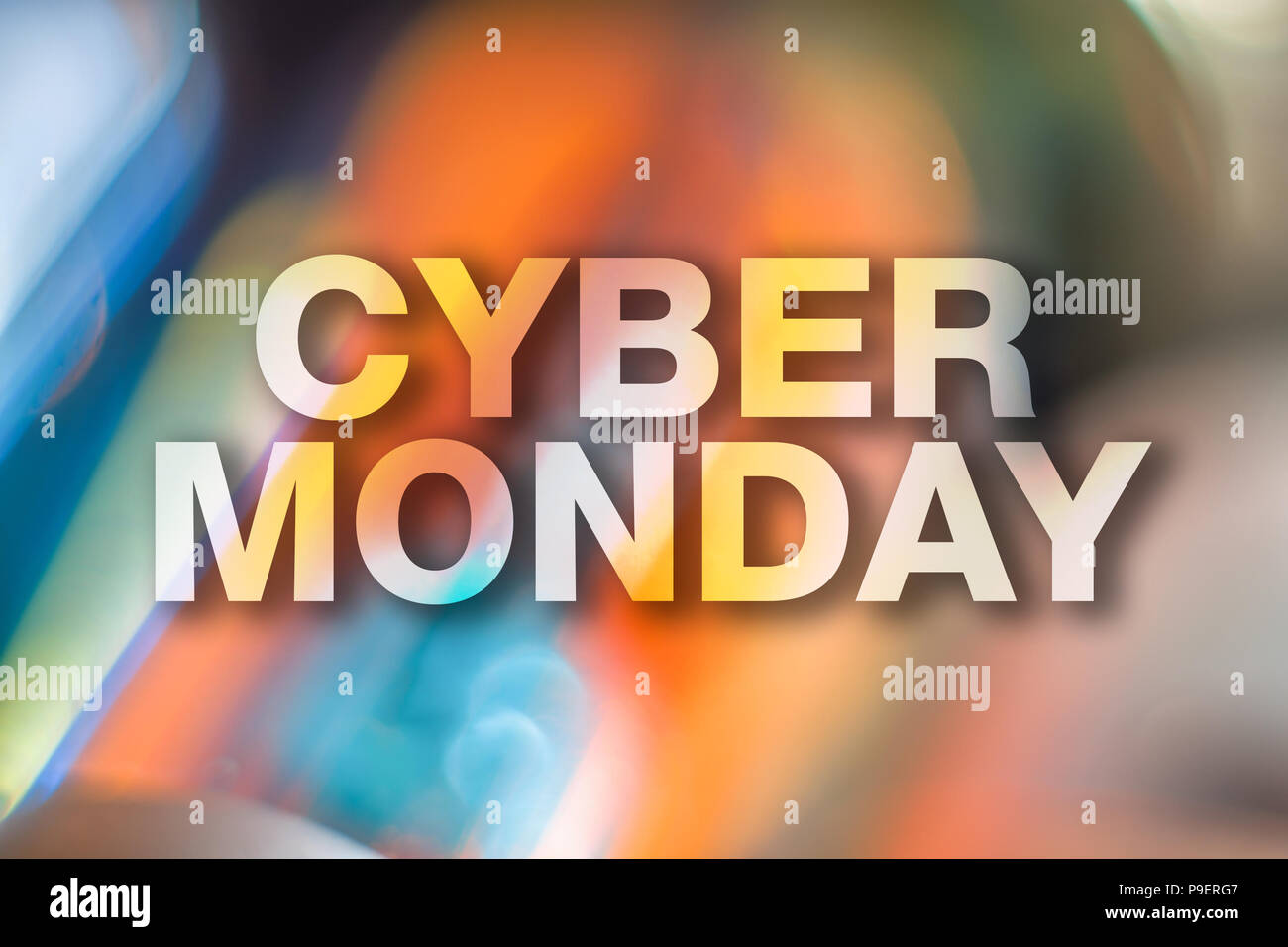 Cyber monday poster. Abstract background. Great Sale concept Stock Photo