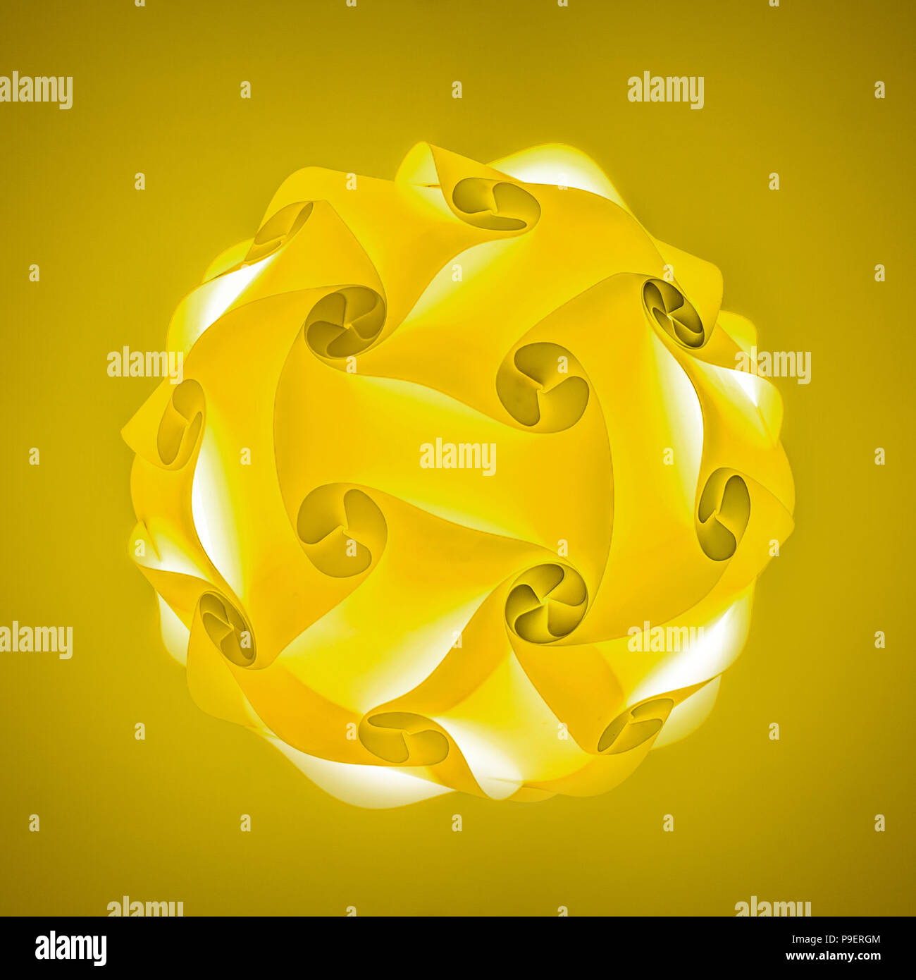 glowing polygon lampshade geometric
