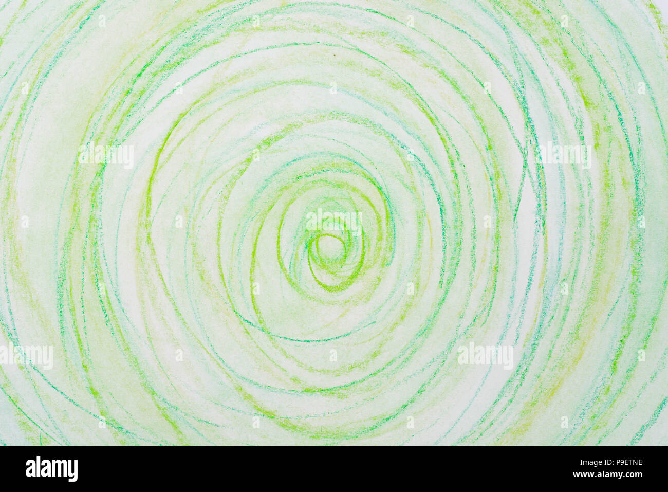 color crayon circles on paper drawing bacground texture Stock Photo