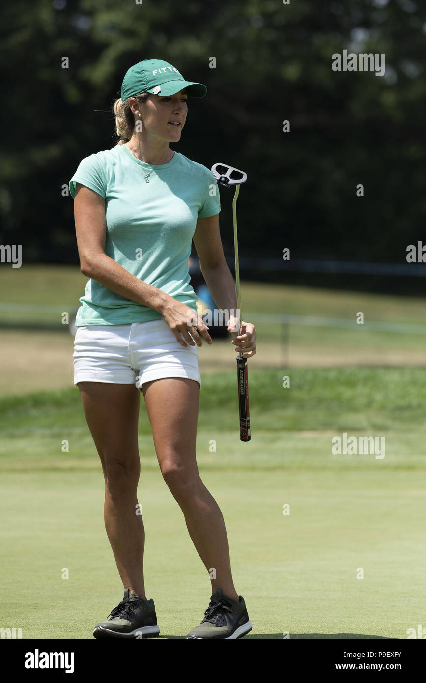 Sylvania, OH, USA. 15th July, 2018. Jaye Marie Green reacts after hitting a putt at the LPGA Marathon Classic in Sylvania, Ohio on July 13, 2018. Credit: Mark Bialek/ZUMA Wire/Alamy Live News Stock Photo
